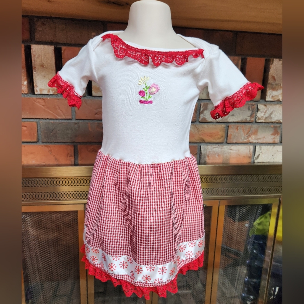 4 Angel Babies Gingham Dress